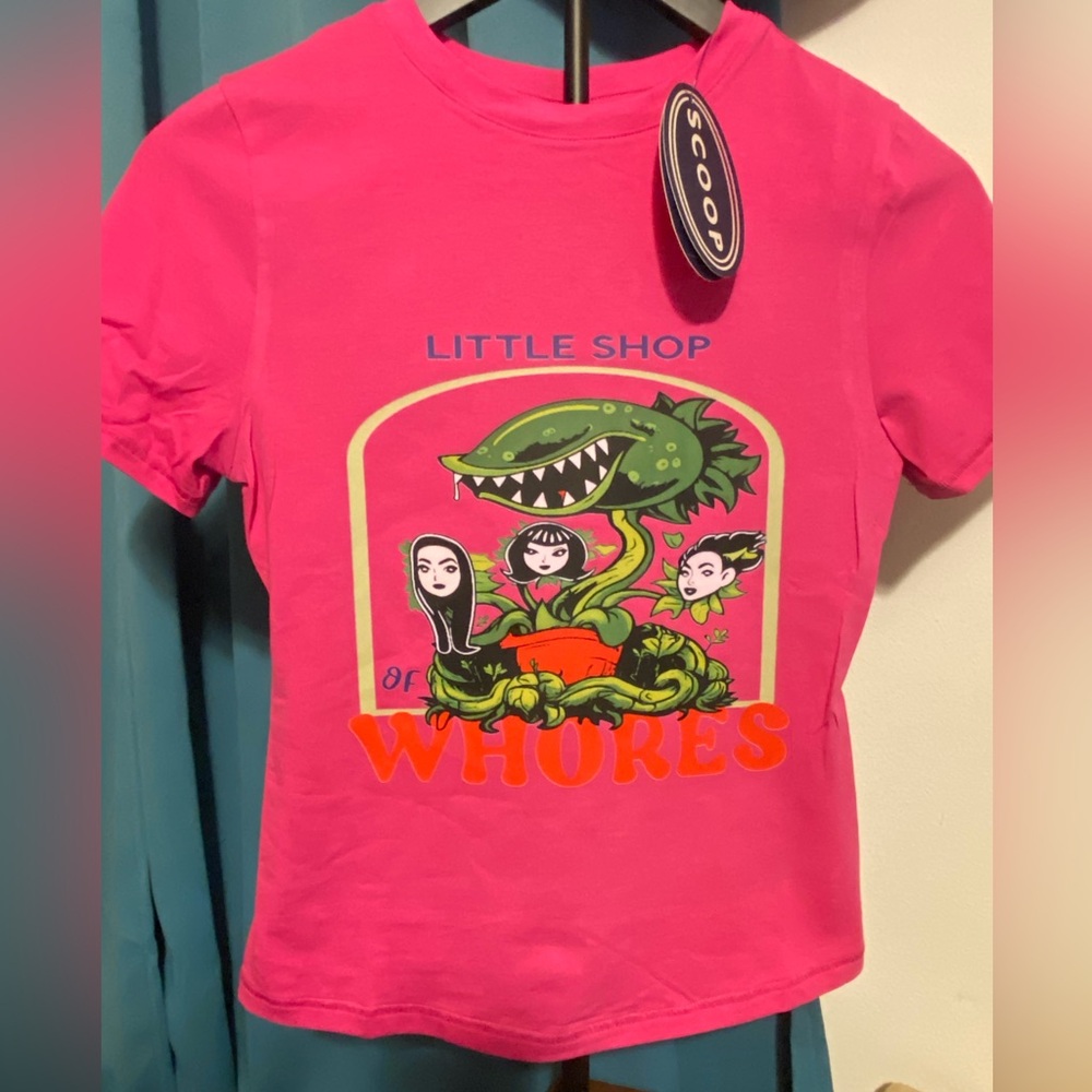NWT!  LITTLE SHOP OF WHORES babydoll-style tee